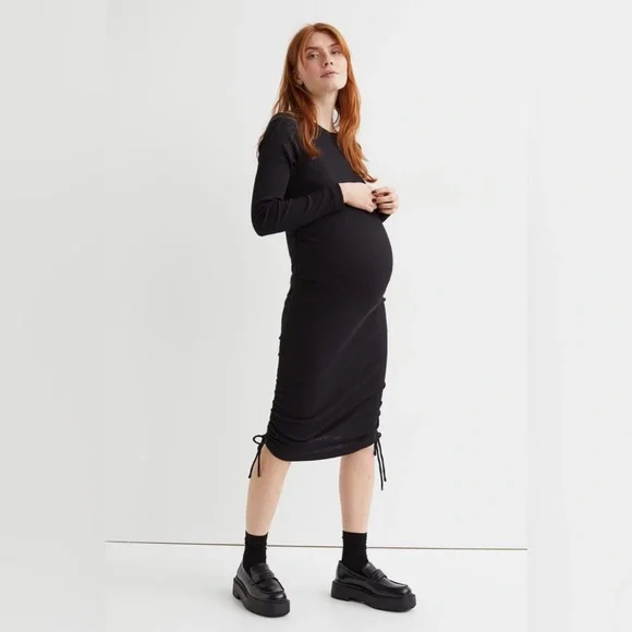MAMA RIBBED COTTON DRESS MAMA RIBBED COTTON DRESS